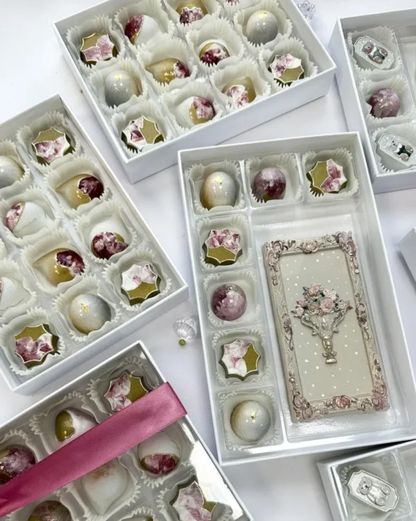 šokoladas rankų darbo dėžutė 6