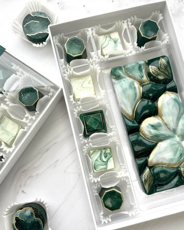 Šokoladas rankų darbo dėžutė 11