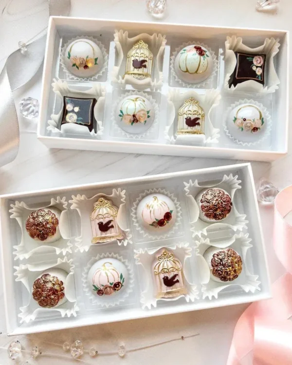 Šokoladas rankų darbo dėžutė 12